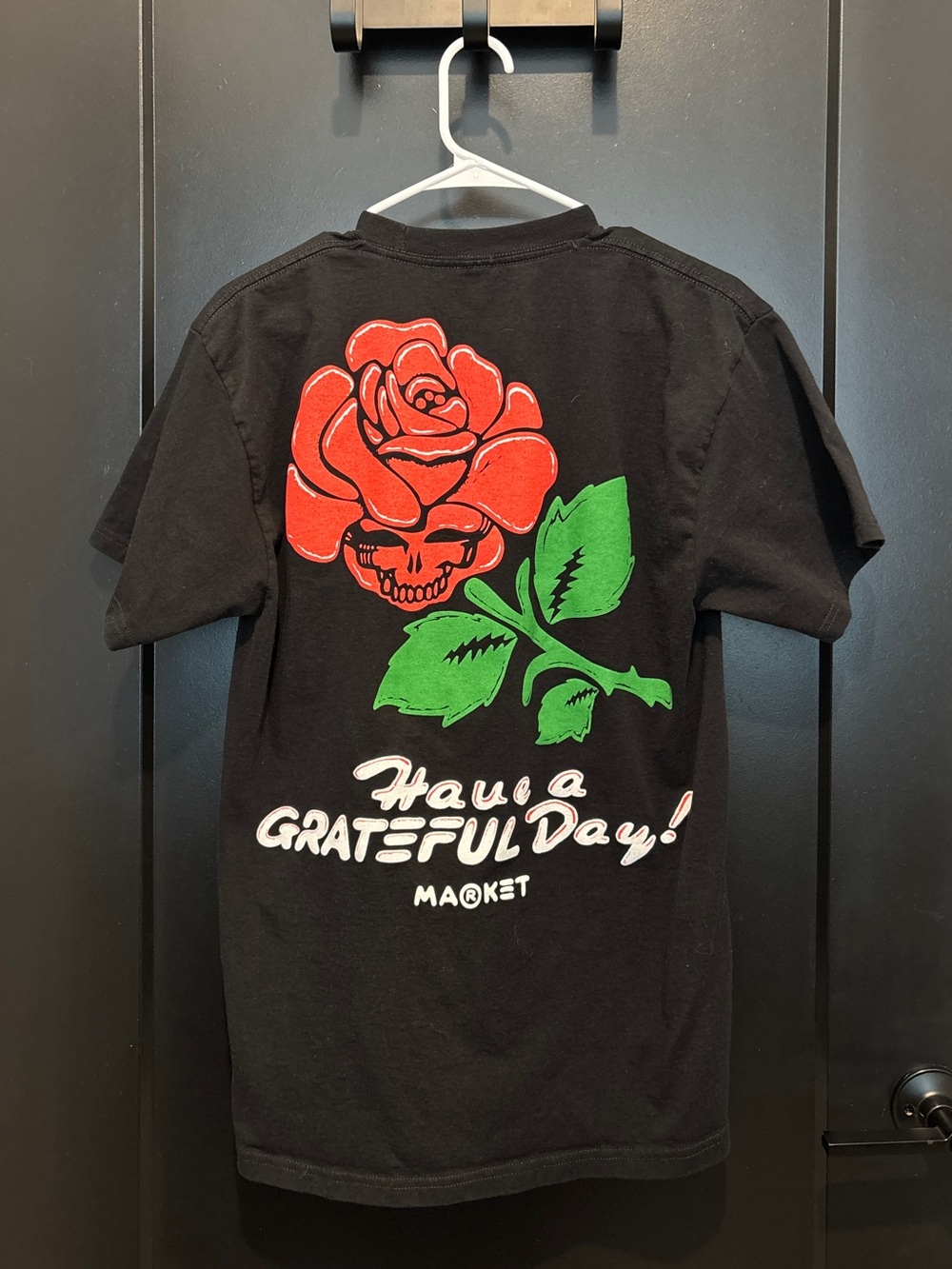 Grateful Dead Black Tee with White Skull Logo